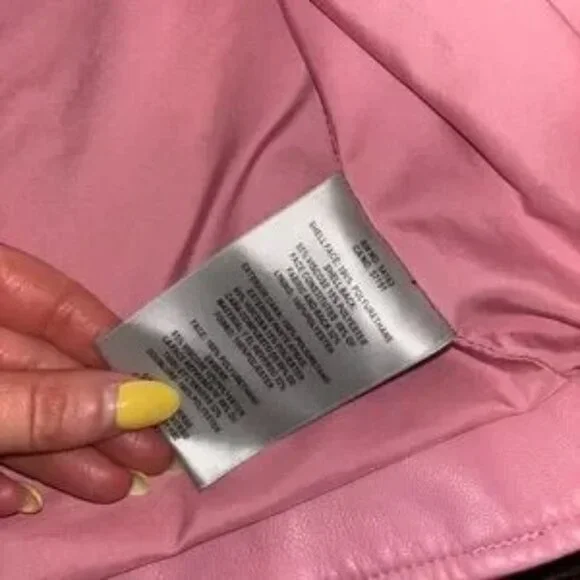 Levi’s Faux Leather Moto Jacket – Cool Pink, Boxy Fit - Picture 3 of 4